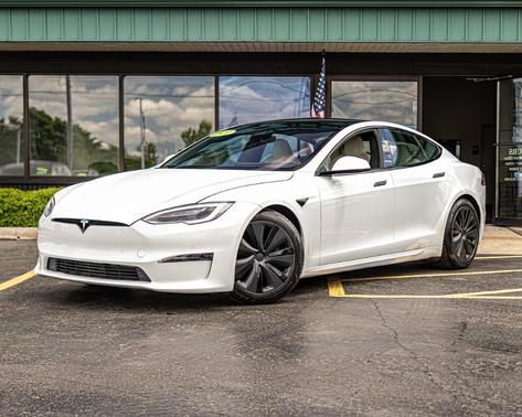 Pearl White Multi 2021 Tesla Model S Plaid