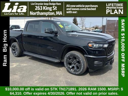 Diamond Black Crystal Pearlcoat 2026 RAM 1500 Big Horn/Lone Star