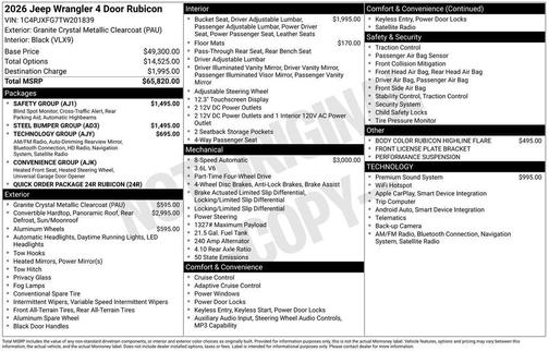 2026 Jeep Wrangler Rubicon