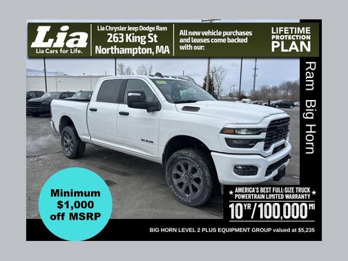 Bright White Clearcoat 2026 RAM 2500 Big Horn Crew Cab 4x4 6'4' Box