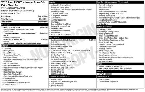 2025 RAM 1500 Tradesman