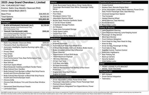 2025 Jeep Grand Cherokee L Limited