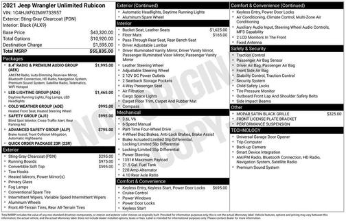 2021 Jeep Wrangler Unlimited Rubicon
