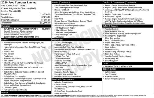 2026 Jeep Compass Limited