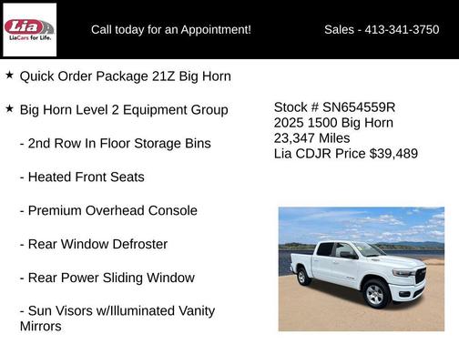 Bright White Clearcoat 2025 RAM 1500 Big Horn/Lone Star