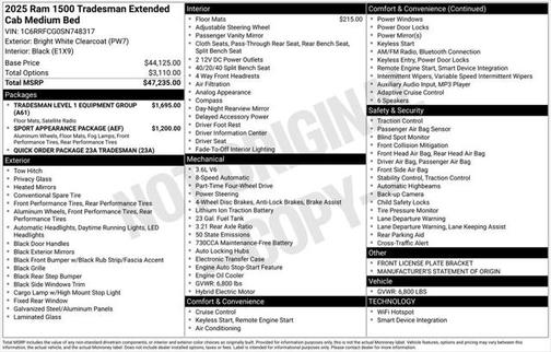 2025 RAM 1500 Tradesman