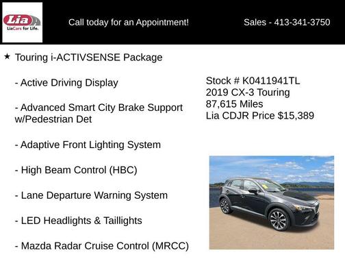 Jet Black Mica 2019 Mazda CX-3 Touring