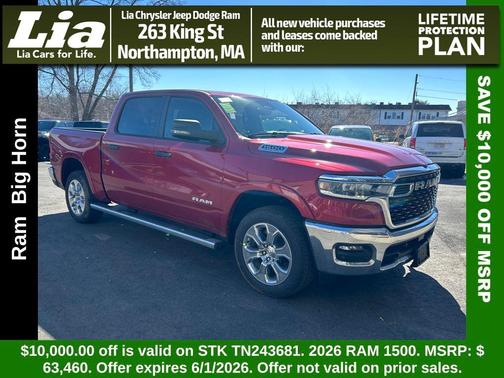Molten Red Pearlcoat 2026 RAM 1500 Big Horn/Lone Star