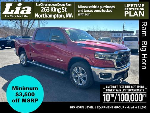 Molten Red Pearlcoat 2026 RAM 1500 Big Horn/Lone Star