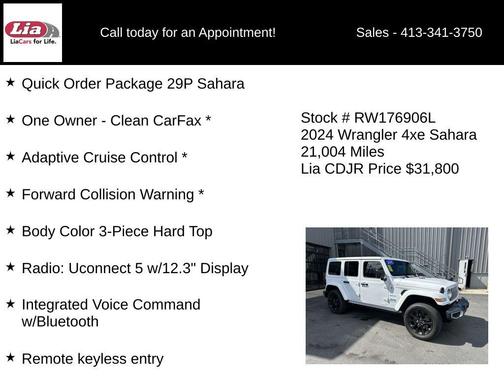 Bright White Clearcoat 2024 Jeep Wrangler 4xe Sahara