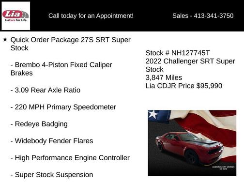 Torred Clearcoat 2022 Dodge Challenger SRT Super Stock
