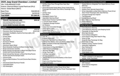 2025 Jeep Grand Cherokee L Limited