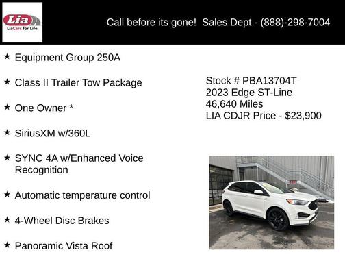 STAR WHITE 2023 Ford Edge ST Line