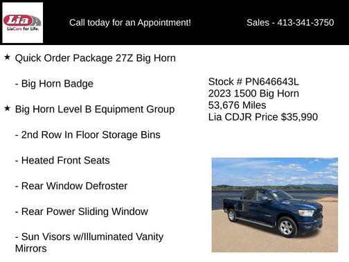 Patriot Blue Pearlcoat 2023 RAM 1500 Big Horn/Lone Star