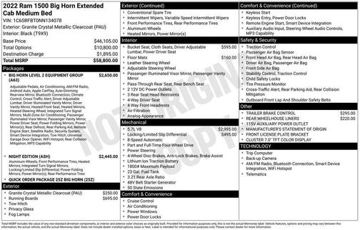 Granite Crystal Metallic Clearcoat 2022 RAM 1500 Big Horn/Lone Star