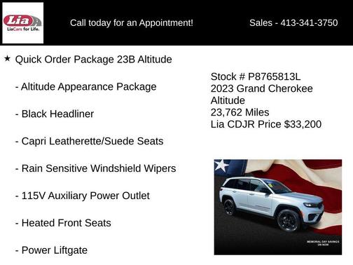 Silver Zynith 2023 Jeep Grand Cherokee Altitude