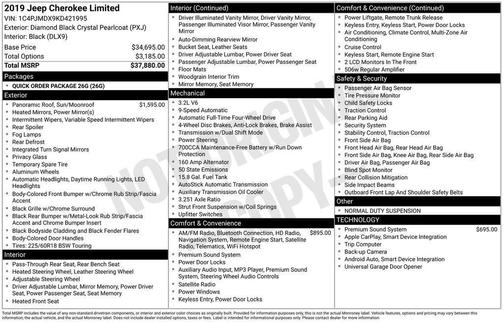 2019 Jeep Cherokee Limited