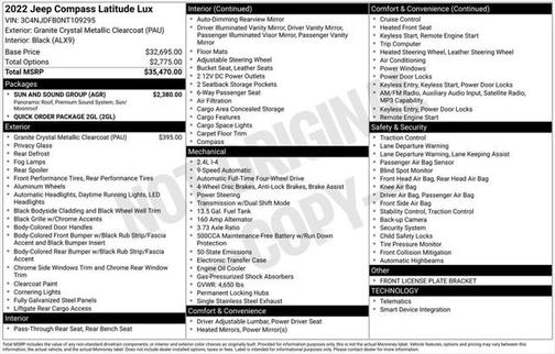 2022 Jeep Compass Latitude Lux