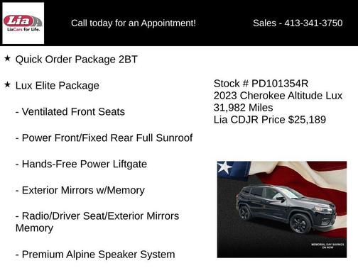 Diamond Black Crystal Pearlcoat 2023 Jeep Cherokee Altitude