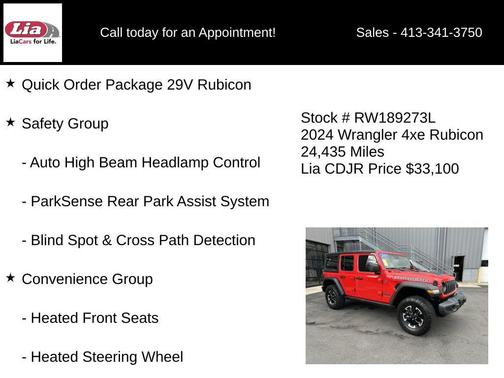 Firecracker Red Clearcoat 2024 Jeep Wrangler 4xe Rubicon
