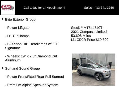 Billet Silver Metallic Clearcoat 2021 Jeep Compass Limited
