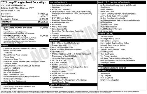 Bright White Clearcoat 2024 Jeep Wrangler 4xe Willys