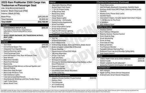 2025 RAM ProMaster 2500 Tradesman