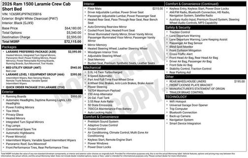 2026 RAM 1500 Laramie