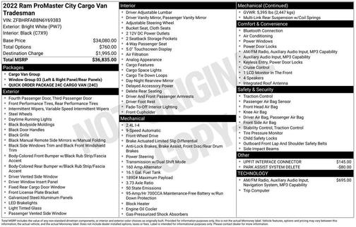 2022 RAM ProMaster City Tradesman