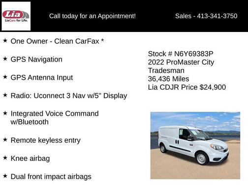 Bright White 2022 RAM ProMaster City Tradesman