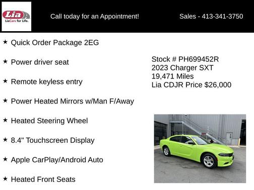 Sublime Metallic Clearcoat 2023 Dodge Charger SXT