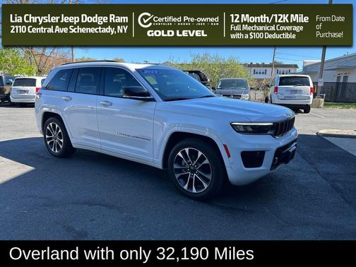Bright White Clearcoat 2023 Jeep Grand Cherokee Overland