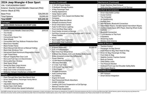 2024 Jeep Wrangler Sport