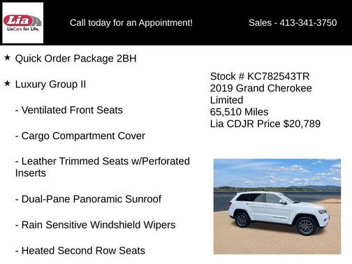 Bright White Clearcoat 2019 Jeep Grand Cherokee Limited