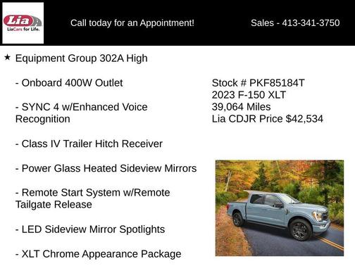 Area 51 Blue 2023 Ford F-150 XLT