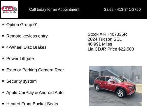 Ultimate Red 2024 Hyundai TUCSON SEL
