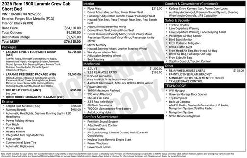 2026 RAM 1500 Laramie