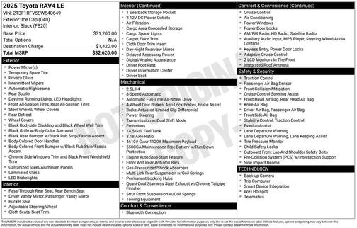 2025 Toyota RAV4 LE