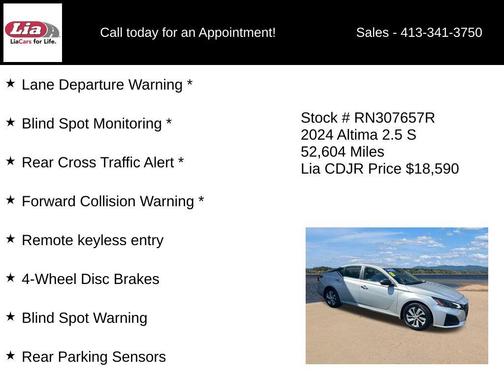 Brilliant Silver Metallic 2024 Nissan Altima S FWD