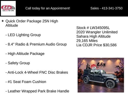 Black Clearcoat 2020 Jeep Wrangler Unlimited Sahara