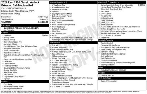 2021 RAM 1500 Classic Warlock Quad Cab 4x4 6'4' Box