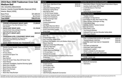 2024 RAM 2500 Tradesman Crew Cab 4x4 6'4' Box