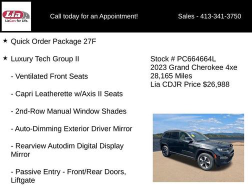 Diamond Black Crystal Pearlcoat 2023 Jeep Grand Cherokee 4xe Base