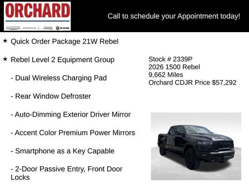 Diamond Black Crystal Pearlcoat 2026 RAM 1500 Rebel