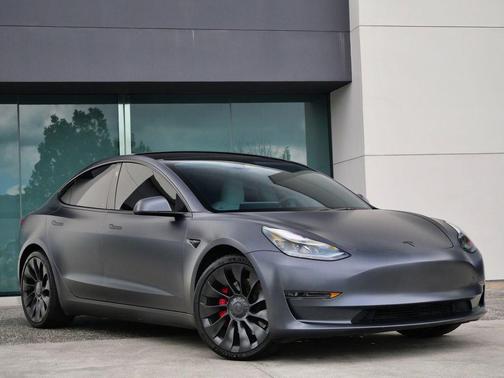 Gray 2023 Tesla Model 3 Performance