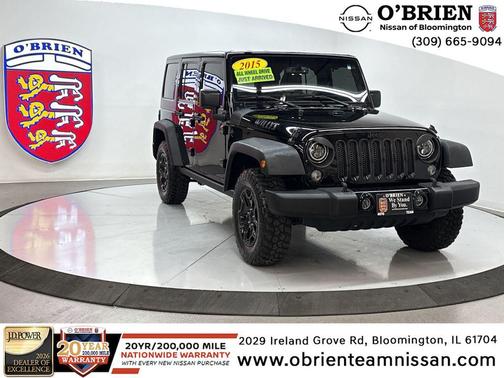 Black Clearcoat 2015 Jeep Wrangler Unlimited Willys Wheeler