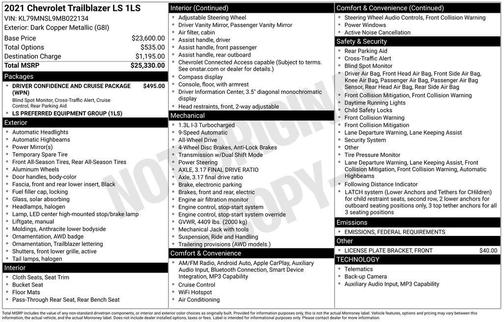 2021 Chevrolet Trailblazer LS