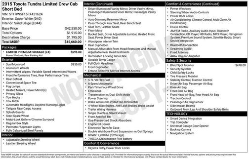 2015 Toyota Tundra Limited