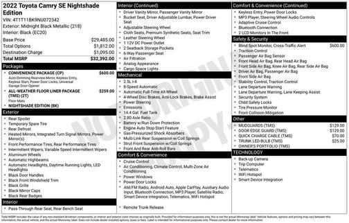 2022 Toyota Camry SE