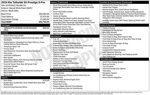 2024 Kia Telluride SX Prestige X-Pro